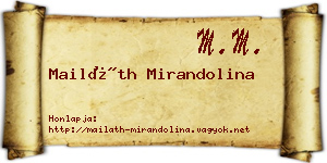 Mailáth Mirandolina névjegykártya